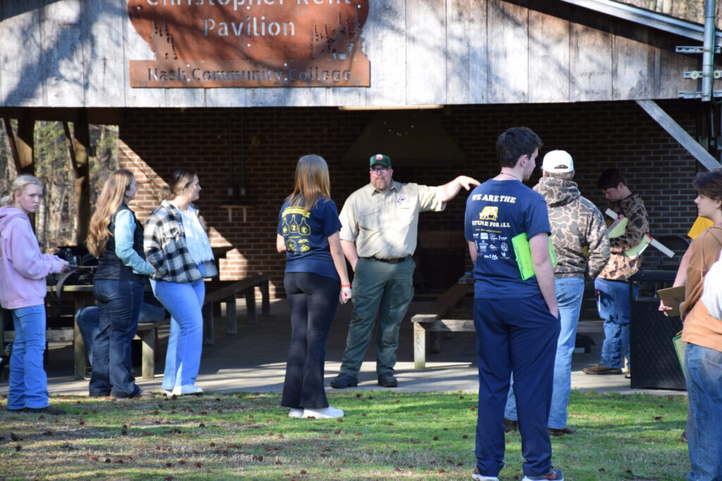 photo of competitors in a FFA competition hosted on campus