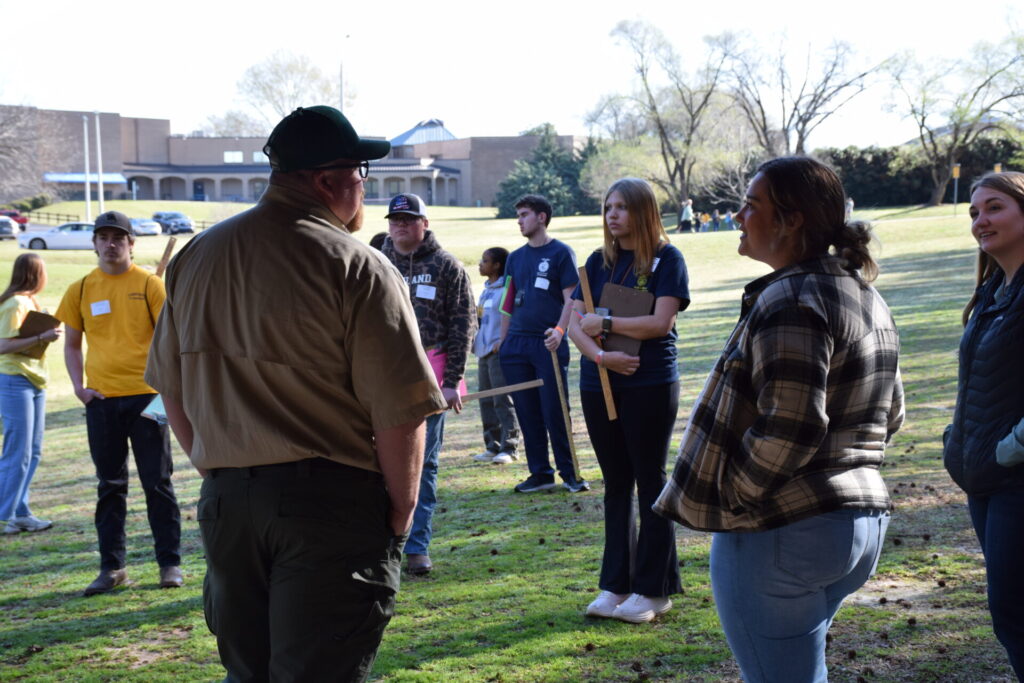 photo of competitors in a FFA competition hosted on campus