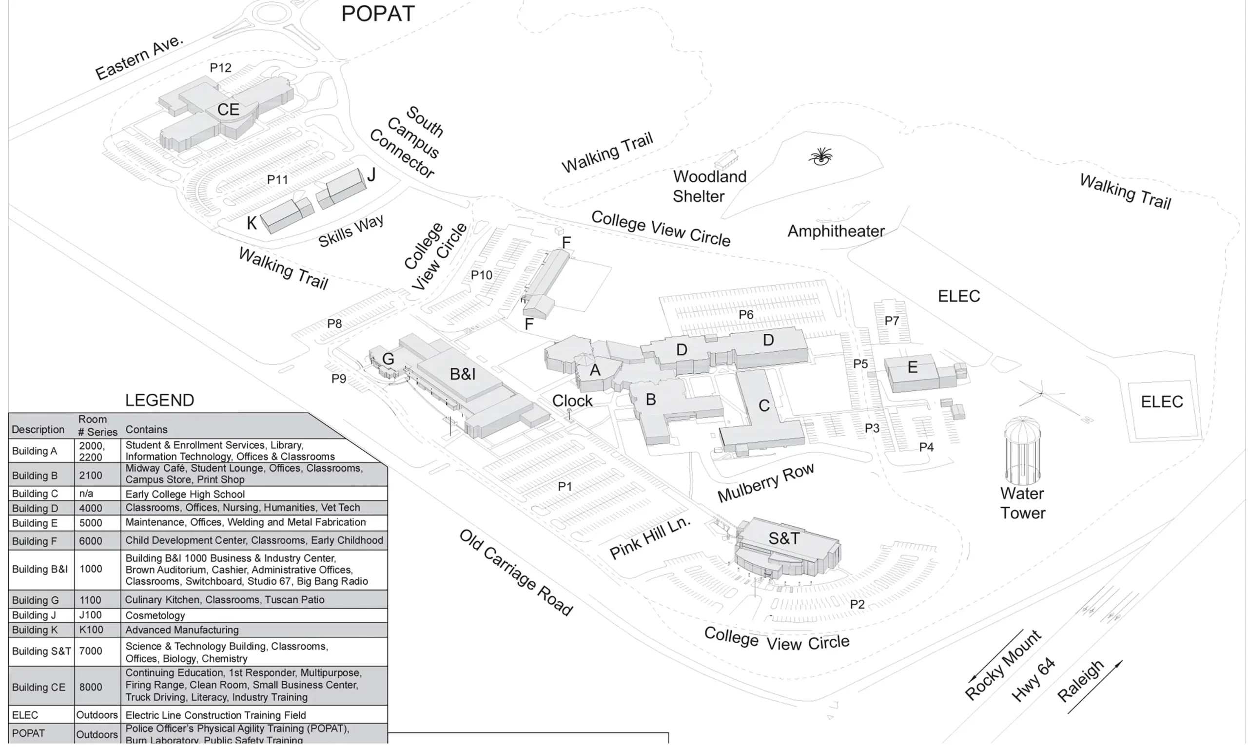 Nash Community College Campus Map